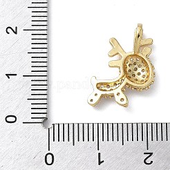 Brass Micro Pave Cubic Zirconia Pendants&nbsp;LS-KK-C140-02G