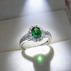 Brass Micro Pave Cubic Zirconia Finger Rings&nbsp;FS-WG962D3-02