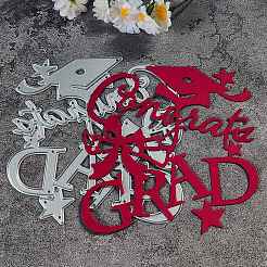 Graduation Theme Carbon Steel Cutting Dies Stencils&nbsp;DIY-P076-66