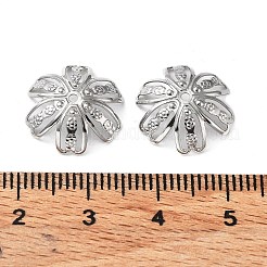 Real 18K Gold Plated 304 Stainless Steel Beads Cap&nbsp;STAS-Q307-01P