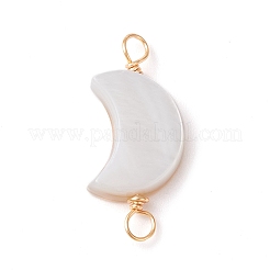 2Pcs 2 Styles Natural Freshwater Shell Connector Charms&nbsp;PALLOY-JF02440-02