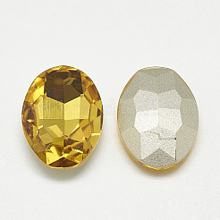 Pointed Back Glass Rhinestone Cabochons&nbsp;RGLA-T080-13x18mm-22