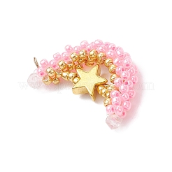 Glass Seed Beaded Pendants&nbsp;PALLOY-MZ00897-03