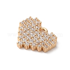 Brass Micro Pave Clear Cubic Zirconia Pendants&nbsp;KK-C062-077G
