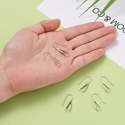 Anti-Tarnish Rhodium Plated 925 Sterling Silver Earring Hooks&nbsp;STER-F033-41P