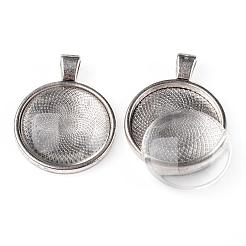 25mm Transparent Clear Domed Glass Cabochon Cover for Alloy Photo Pendant Making&nbsp;TIBEP-X0009-RS