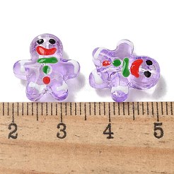 Christmas Transparent Glass Beads Strands&nbsp;LAMP-M021-02E