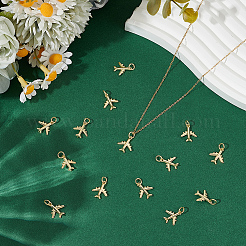 14Pcs Rack Plating Brass Charms&nbsp;KK-ME0001-50G