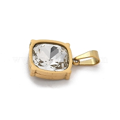 304 Stainless Steel Glass Rhinestone Pendants&nbsp;STAS-L281-010G-02