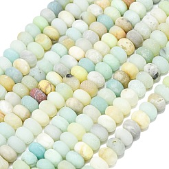 Natural Flower Amazonite Beads Strands&nbsp;G-P575-A10-8x5mm-01
