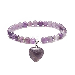 Natural & Synthetic Gemstone Beads Stretch Bracelets&nbsp;BJEW-JB09206