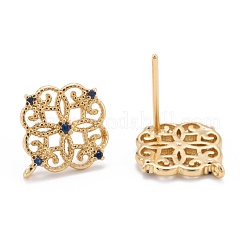 Brass Stud Earring Findings&nbsp;KK-K251-05G-02