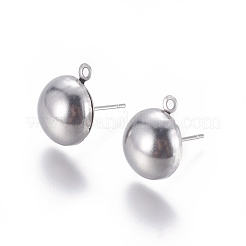 Non-Tarnish 304 Stainless Steel Stud Earring Findings&nbsp;STAS-E464-01B-P