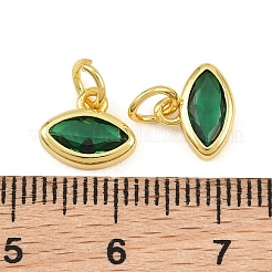 Brass Pave Cubic Zirconia Charms&nbsp;CU-CBA3D67-11G-07