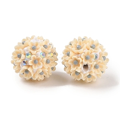 Handmade Polymer Clay Rhinestone Beads&nbsp;CLAY-H003-03D