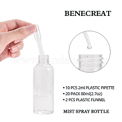 80ml Transparent PET Plastic Perfume Spray Bottle Sets&nbsp;MRMJ-BC0001-57