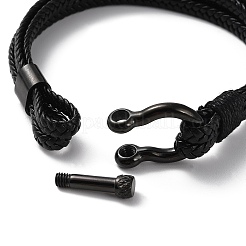Microfiber Braided Cord Bracelet&nbsp;BJEW-F460-08B-1