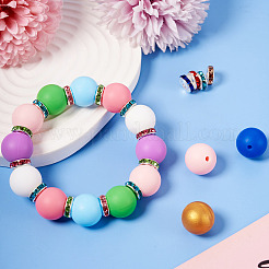 DIY Silicone Round Beads Bracelet Making Kit&nbsp;DIY-TA0009-97