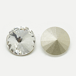 Pointed Back Glass Rhinestone Cabochons&nbsp;RGLA-T086-16mm-01