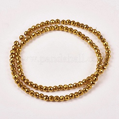 Electroplate Non-magnetic Synthetic Hematite Beads Strands&nbsp;G-J169B-4mm-04