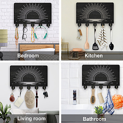 Wood & Iron Wall Mounted Hangers&nbsp;HJEW-WH0055-228