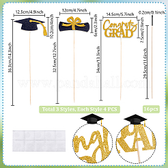 Paper Graduation Party Centerpiece Sticks&nbsp;DIY-WH0588-94C