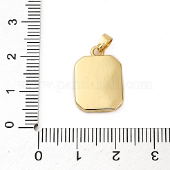 Brass Micro Pave Cubic Zirconia Pendants&nbsp;KK-P308-16G-02