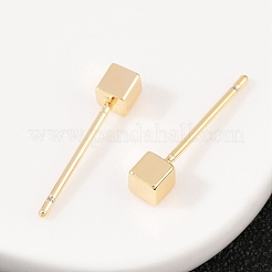 Brass Stud Earrings for Women&nbsp;EJEW-G441-05A-G