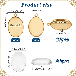 DIY Blank Oval Pendant Making Kits&nbsp;DIY-PH0021-46