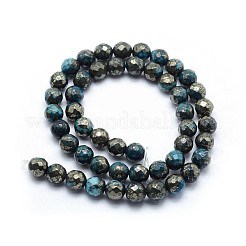 Dyed Natural Pyrite Beads Strands&nbsp;G-F582-C05