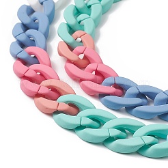Acrylic Curb Chain Mobile Strap&nbsp;HJEW-JM00976