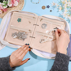 Nylon Loose Leaf Jewelry Organizer Storage Zipper Bags&nbsp;ABAG-WH0063-115A