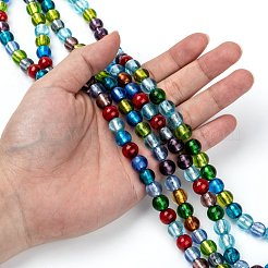 Handmade Silver Foil Glass Beads Strands&nbsp;X-SL02