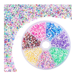 7 Sets 7 Colors Transparent Colours Luster & Rainbow Glass Seed Beads&nbsp;GLAA-PH0003-80