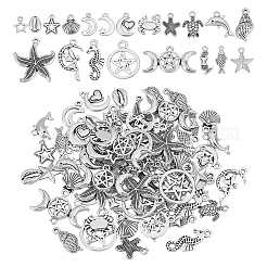 100Pcs 20 Styles Tibetan Style Alloy Pendants&nbsp;TIBEP-PH0001-78