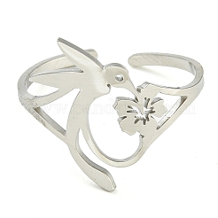 304 Stainless Steel Open Rings&nbsp;RJEW-S237-01P