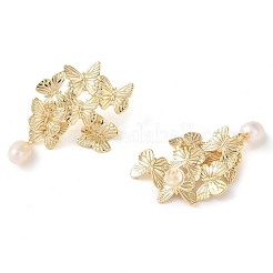 Natural Pearl Dangle Earrings&nbsp;EJEW-L286-08G
