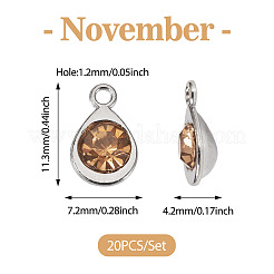 20Pcs Faceted Glass Charms&nbsp;RGLA-TADJ0001-01D