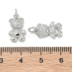 SHEGRACE Brass Micro Pave Clear Cubic Zirconia Pendants&nbsp;XGRQ3P254-633P
