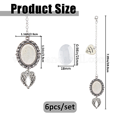 6Pcs Brass Pendant Decorations&nbsp;HJEW-FH00298