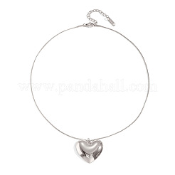 304 Stainless Steel Heart Pendant Necklaces for Women&nbsp;AR9427-2