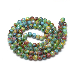 Baking Paint Glass Beads Strands&nbsp;DGLA-S115-8mm-S36