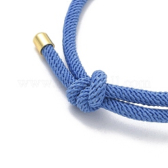 Adjustable Nylon Round Milan Cord Slider Bracelet Making&nbsp;FB-H001-01G-01