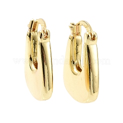 Brass Chunky Rectangle Hoop Earrings for Women&nbsp;EJEW-A072-18LG