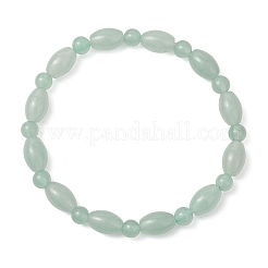 2Pcs 2 Styles  Natural Green Aventurine Beaded Stretch Bracelets for Couple&nbsp;BJEW-JB13416-02
