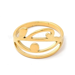 Ion Plating(IP) 304 Stainless Steel Finger Rings&nbsp;RJEW-L107-003G