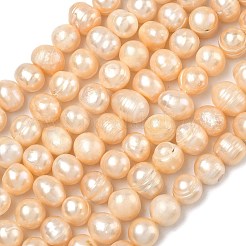 Natural Cultured Freshwater Pearl Beads Strands&nbsp;PEAR-L034-12E