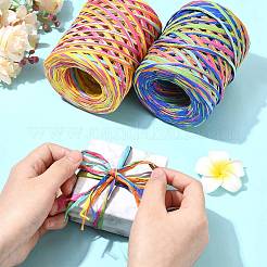 2 Rolls 2 Colors 80M Raffia Ribbon&nbsp;OCOR-CJ0004-10