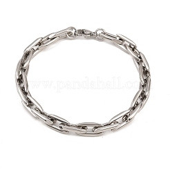 304 Stainless Steel Oval Link Chain Bracelets for Men Women&nbsp;BJEW-G766-06