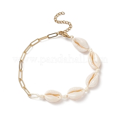 4Pcs 4 Style Natural Shell Beaded Anklets Set&nbsp;AJEW-AN00526